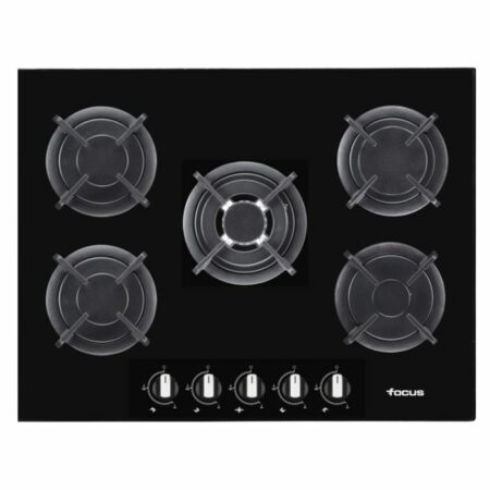 PLAQUE DE CUISSON FOCUS F417B 5 FEUX 70 CM NOIR